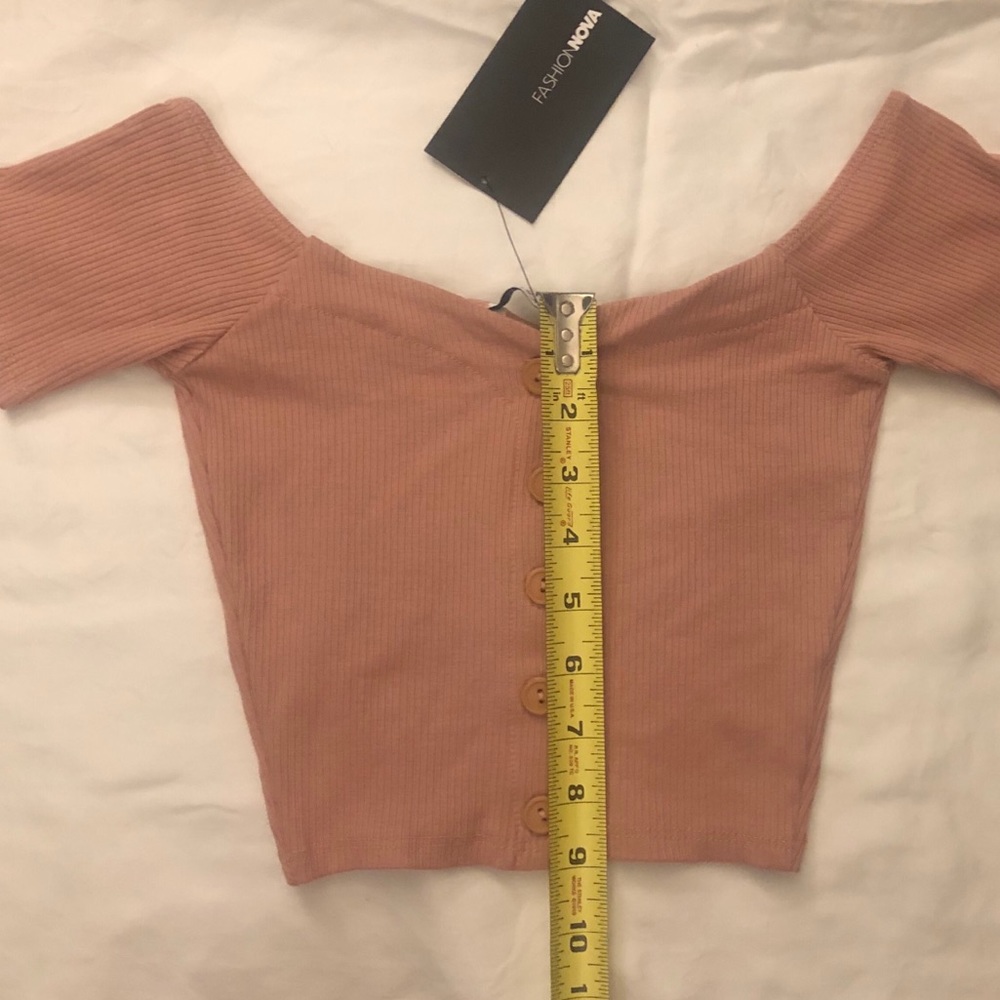 NWT Fashion Nova Off the shoulder crop top XS - Picture 5 of 8